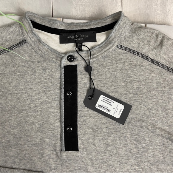 Rag & Bone Gibson Henley in Heatherd Gray - Picture 7 of 13